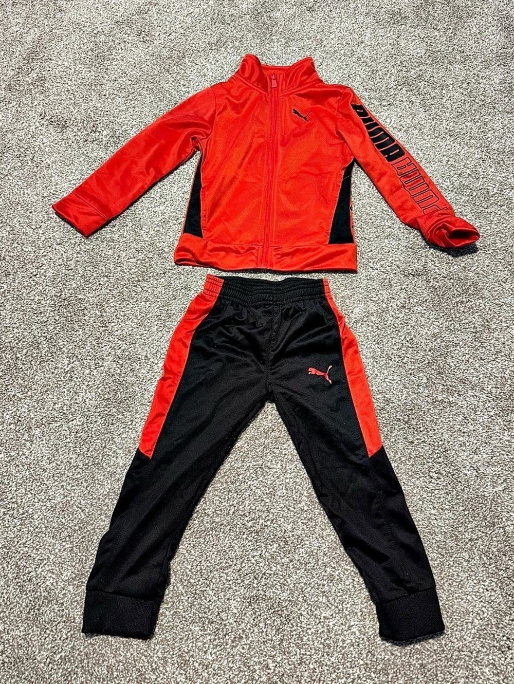 Puma Toddler Boys Track Set Red & Black Boys 4T